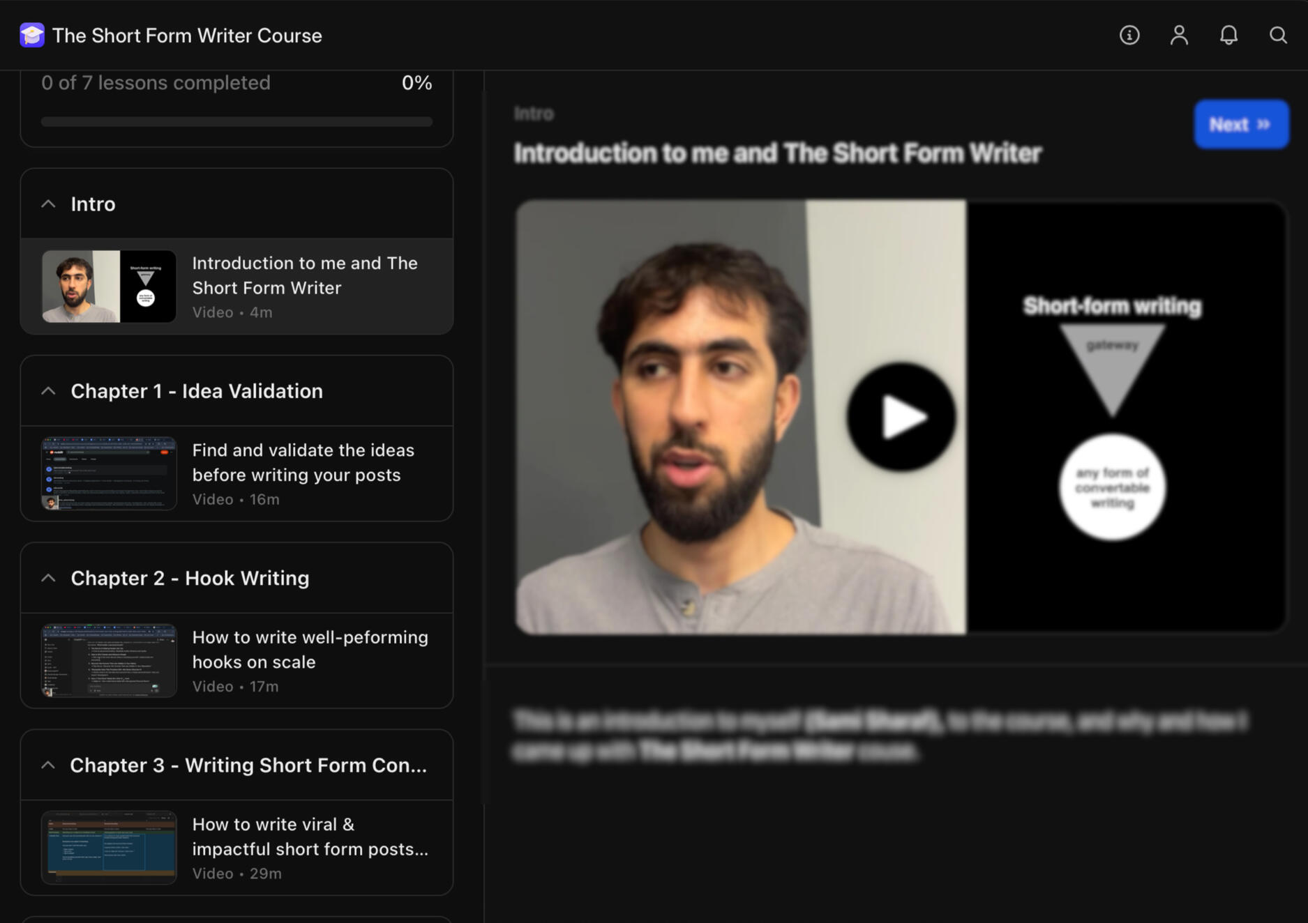 the short form writer